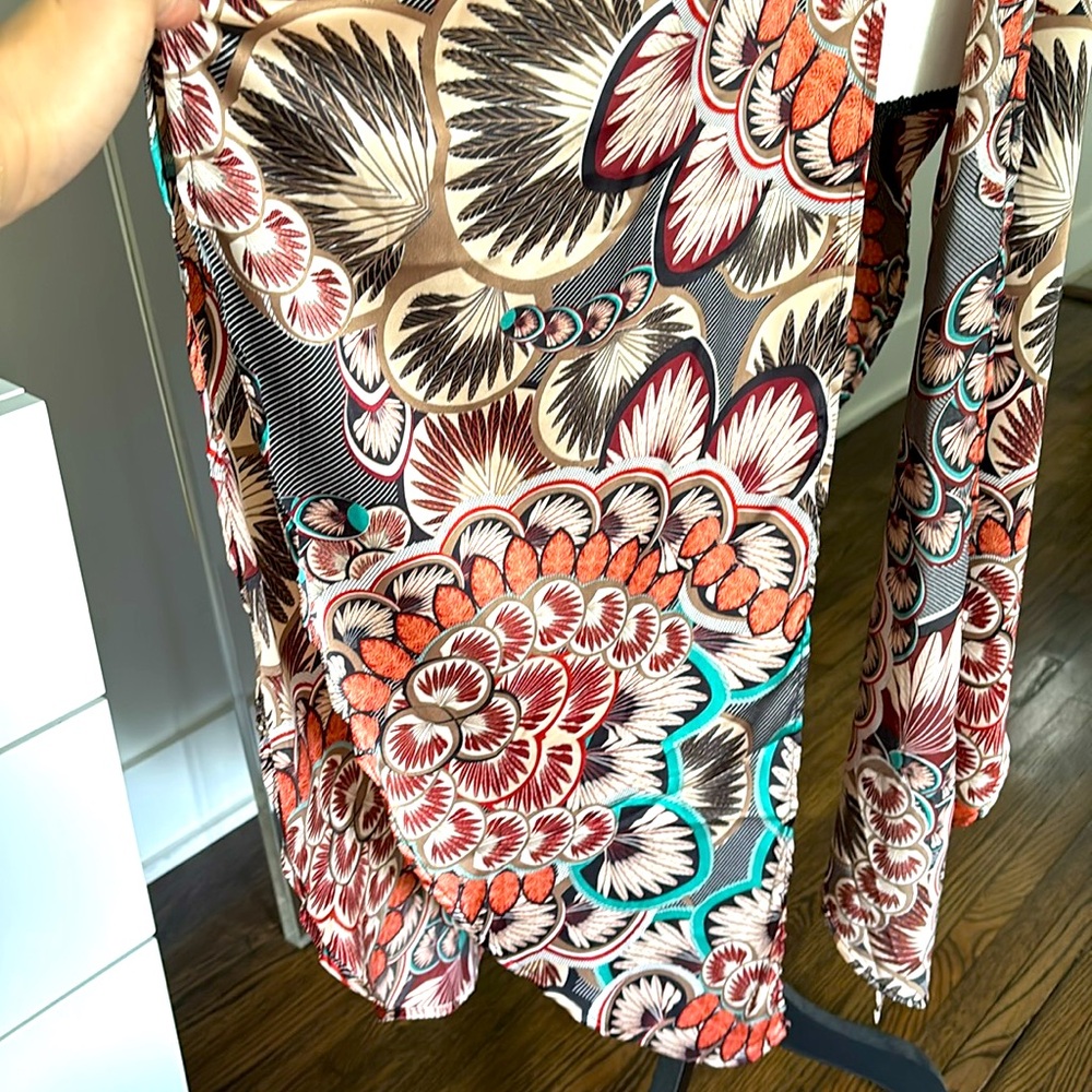 Anthropologie Silky Floral Kimono Cardigan - Picture 4 of 4